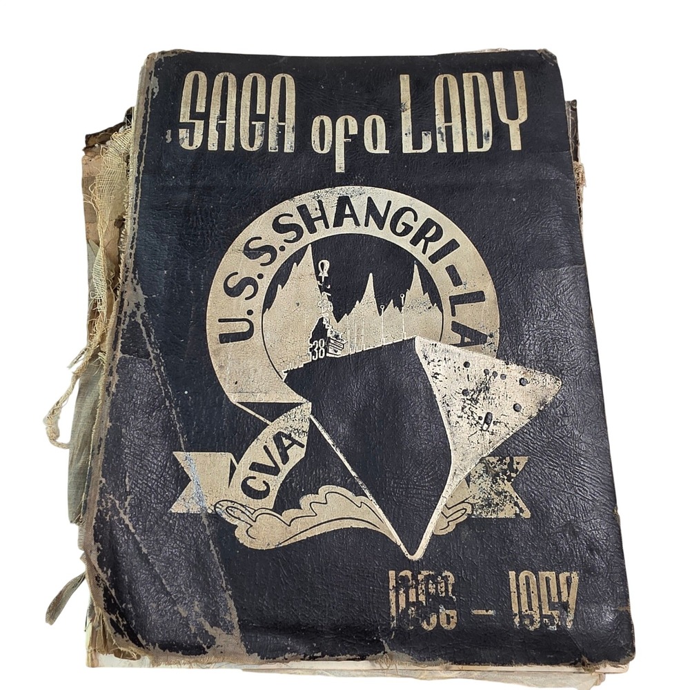 Vintage 1956-1957 USS Shangri-La CVA-38 Cruise Book Saga of a Lady US Navy P3‎